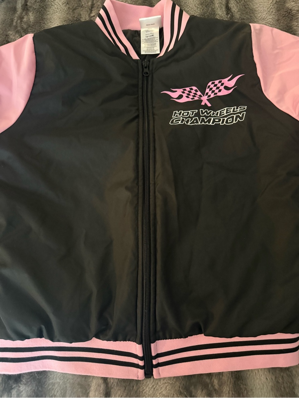 Hot Wheels Champion Kids' Black & Pink Raincoat